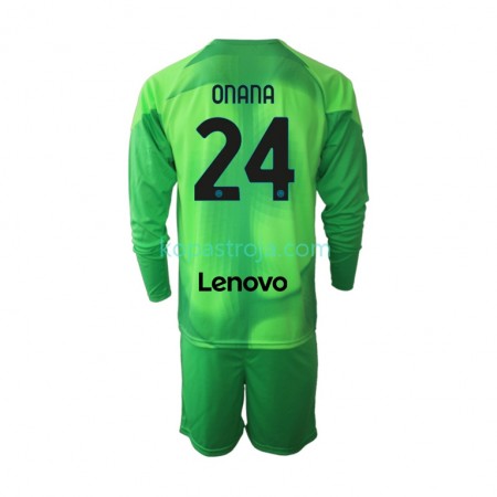 Billiga Fotbollströjor Inter Milan Andre Onana 24 Målvakt Barn Tredje tröja 2022/23 Långärmad